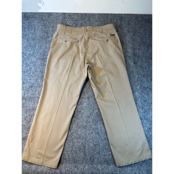 Lee Mens Slacks Size 36x29 XL Tan Custom Fit Dress Pants Office Casual Preppy - Picture 2 of 10